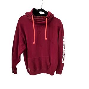 Dreamhack Burgundy Hoodie Long Sleeve Kangaroo Pocket Logo Print Men's Size L